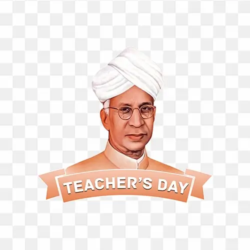 Teachers day png image with sarvepalli radhakrishnan